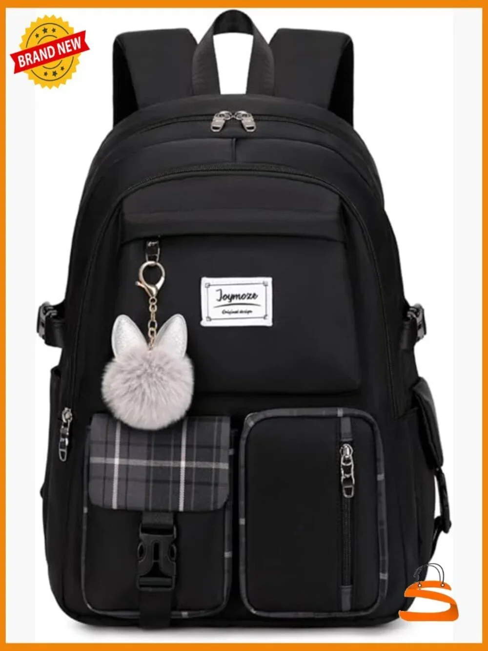 Waterproof Laptop Backpack with Padded Straps, Large Capacity 15.6 Inch